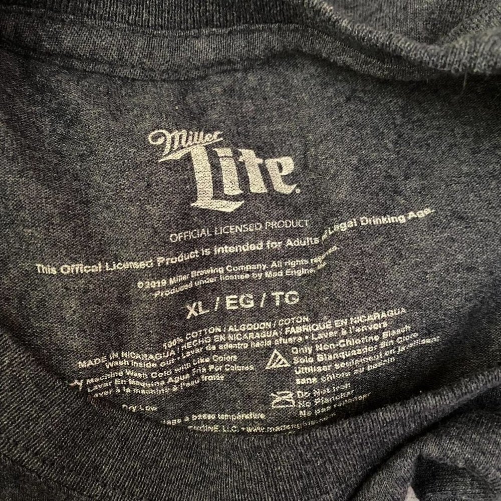 Millers Lite Graphic Tshirt Size XL - Picture 3 of 3